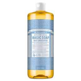 Dr Bronner's Pure Castile Liquid Magic Soap Baby Unscented 946ml