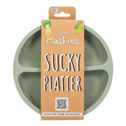 Little Mashies Silicone Sucky Platter Plate Olive