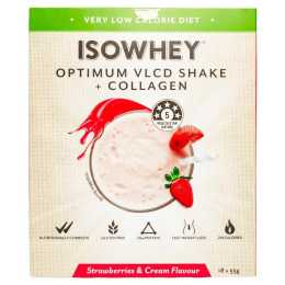 Isowhey Optimum VLCD + Collagen Shake Strawberry & Cream 18 x 55g