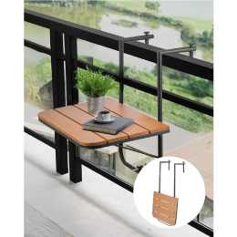 Balcony Hanging Table 595 x 400 mm Patio Railing Bar Table Adjusable