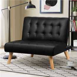 ALFORDSON Sofa Bed Couch Lounge Single Black