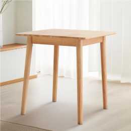ACA Square Wooden Dining Table 80cm for Kitchen Cafe Restaurant Natural