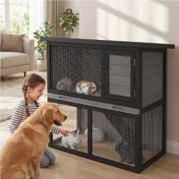 Advwin Rabbit Hutch 2 Storey Wooden Chicken Coop Pet House