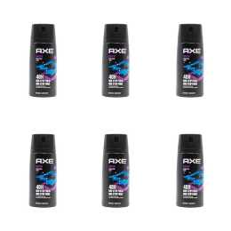 6PK Axe 150ml Deodorant Bodyspray 48hr Odour Protection For Men Marine Scent