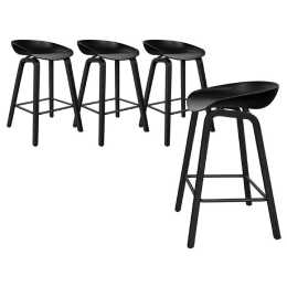 4x Alfordson Bar Stools Metal Wade All Black