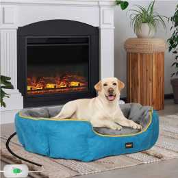Pawz Electric Heated Pet Bed Dog Heater Mat Heating Pad Removable Cover Washable 90cm x 70cm x 22cm