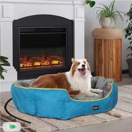 Pawz Electric Heated Pet Bed Dog Heater Mat Heating Pad Removable Cover Washable 120cm x 80cm x 26cm