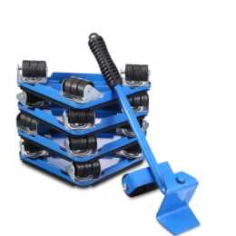 5pcs Metal Furniture Slider Kit Lifter Moves Wheels Mover Home Moving Lifting