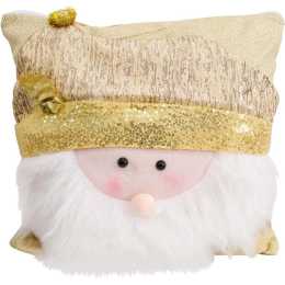 LVD Cushion Santa Gold Decorative Throw Pillow Home/Lounge Christmas Decor