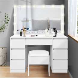 ALFORDSON Dressing Table Stool Set Makeup LED White