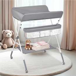Advwin Foldable Baby Changing Table Height Adjustable Diaper Station Portable Toddler Change Table