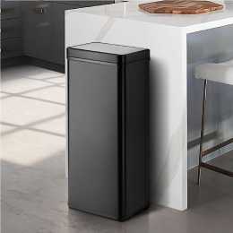Oikiture 75L Motion Sensor Rubbish Bin Automatic Black