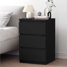 ALFORDSON Bedside Table 3 Drawers Black