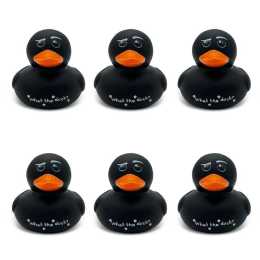 6PK Punchkins Sassy Rubber Ducks Funny Joke/Pun Bath Toy 16x18cm Black Kids 8y+
