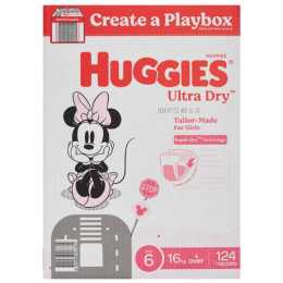 Huggies Girls' Ultra Dry Nappies Size 6 Junior (16kg+) 124 Nappies