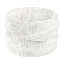 For Women Men Neck Warmer Tube Winter Knitted Scarf Thermal Warm Thicken Chunky White Scarf