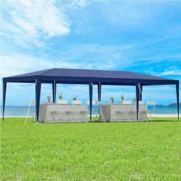 InstaHut Gazebo 3x9m Wedding Party Marquee Tent Outdoor Event Camping Canopy Shade Blue