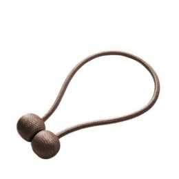 2pcs Magnetic Ball Curtain Tiebacks Hooks Brown