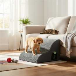 2-Step PaWz Pet Stairs High-Density Foam