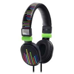 Moki Popper Kids Over-Ear Headphones - Levels Black Black