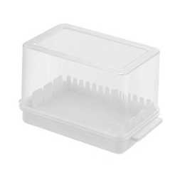 Butter Cutting Dish with Lid PP Rectangular Butter Container Accurate Cutter Box for Freezer Countertop