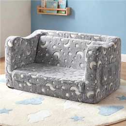 Advwin 2-in-1 Toddler Couch Toddler Chair Kids Couch Folding Sofa Bed Convertible Sofa to Lounger Kids Foldable Bed