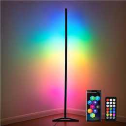 Advwin Corner Floor Lamp 139cm Smart LED Floor Lamp RGB Light App & Remote Control