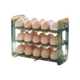 JOYBUY Green 3-Layer Flip Egg Tray – Refrigerator Egg Holder Organizer product image