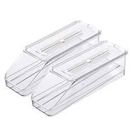 JOYBUY 2pcs Rolling Egg Dispensers – Stackable Fridge Egg Storage Organizer