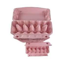 JOYBUY 25pcs Pink Egg Cartons - Full Dozen 12-Egg Recyclable Packaging