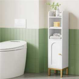 Artiss Bathroom Storage Cabinet Floor Organizer Toilet Corner Adjustable Shelf with Door White
