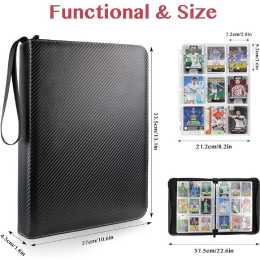 trading card binder australia GEAoffice Mini Size 1 Pocket, 80 Pockets Small Card Album Book with 40 Removable Sleeves, 80 Top Loading Pockets Binder for TCG, MTG, Yugioh, Green Toys & Games PKMN 9-Pocket Card Binder -
