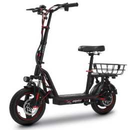 ALPHA Rover Electric Scooter with Seat, AU Compliant, 500W 48V 25km/h 30km Range, 14-inch Tyres, Motorised Commuter eScooter for Adults, Black