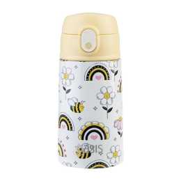 Oasis Stainless Steel Insulated Kids Drink Bottle w/ Straw 400ml Busy Bees