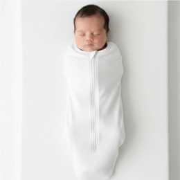 Babystudio Organic Cotton Swaddle Pouch 0.5 TOG Small (0-3 months) - BRIGHT WHITE