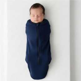 Babystudio Swaddle Pouch Organic Cotton Small (0-3m) - NAVY
