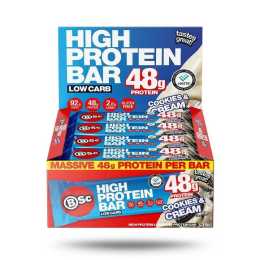 BSc High Protein Low Carb Bar Cookies & Cream Box 12 x 92g