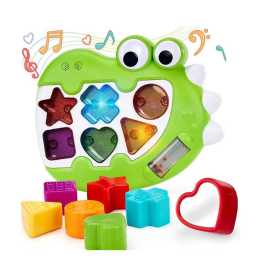 Nevenka Light up Musical Shape Sorter for 12 Months+ Birthday Gift-Green