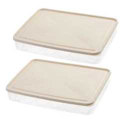 2pcs Stackable Egg Storage Container Fridge Egg Holder 24 Grid Egg Case Plastic Egg Tray