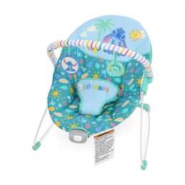 Bright Starts Stitch Ohana Paradise Vibrating Newborn Baby Bouncer 0m+