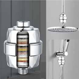 ACA 15 Stage Shower Head Water Filter Hard Water to Remove Chlorine & Fluoride Chrome