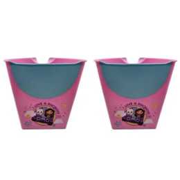 2PK Gabbys Dollhouse Shampoo Rinser Container Kids Washing Bath Accessory Pink
