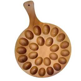 Wood Deviled Egg Platter and Charcuterie Board Thicken Egg Tray product image