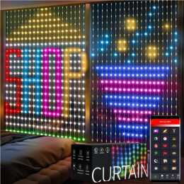 Advwin String Lights 2m x 2m 400 LED Smart Curtain Lights w/ Remote Control & APP Music Sync Dynamic DIY