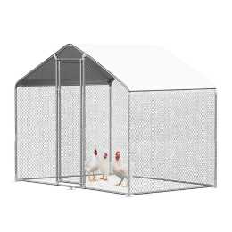Topet Large Walk-in Pet Chicken Run Coop Rabbit Hutch Ferret Cage Hen House 3 x 2 x 1.95M