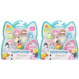 2x 8pc Squishmallows Squish A Longs Kids Squeezable Soft Toy 6y+ Assorted