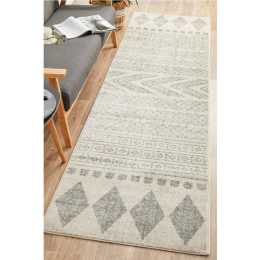 Rug Culture Monochrome Geometric Runner Rug 500X80CM