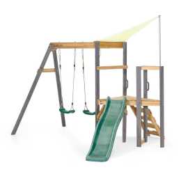 Plum Play Kids Wooden Climbing Frame Seats Slide Swing Sunshade Barbary