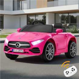 Kids Ride On Car 12V Mercedes-Benz Licensed Remote Control Cars Toy Pink