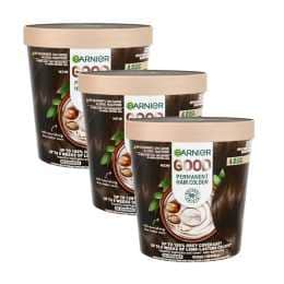 3 x Garnier Permanent Hair Colour - 4.0 Cacao Brown